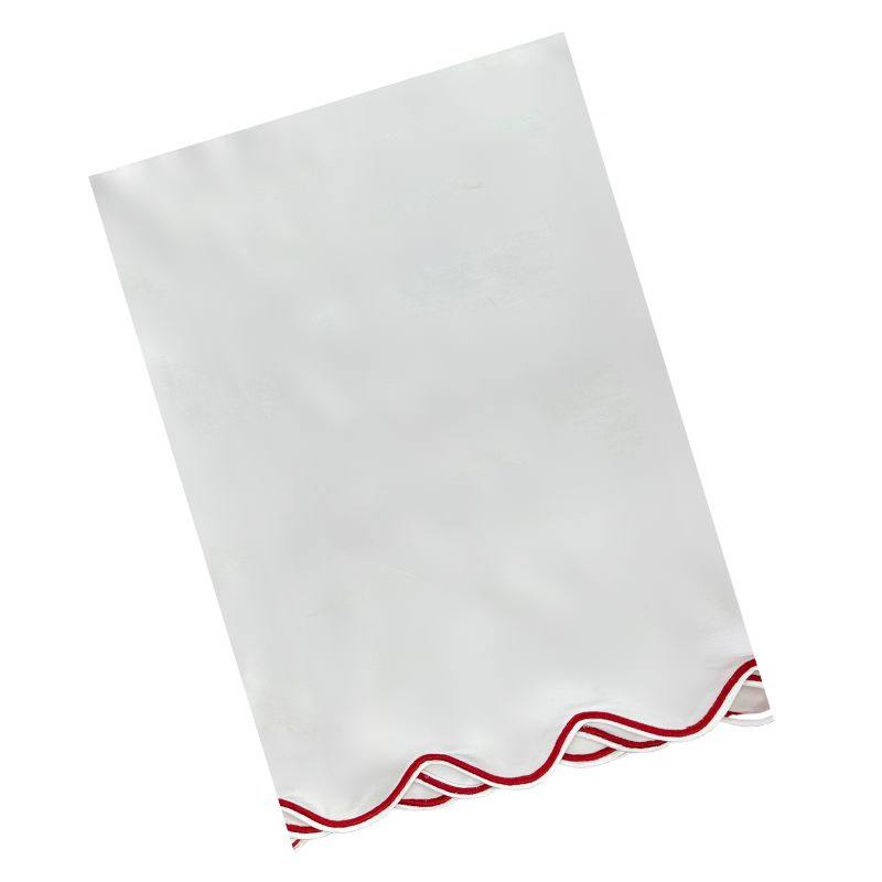 The Classic Tablecloth in White with Red Embroidery