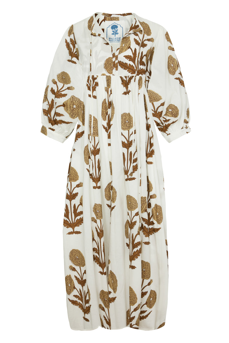 Taj Maxi Dress in Khaki Flower
