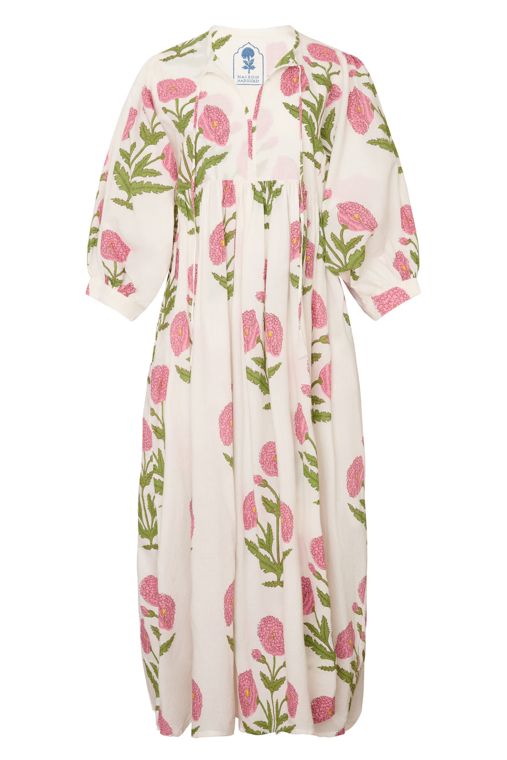 Taj Maxi Dress in Pink Flower