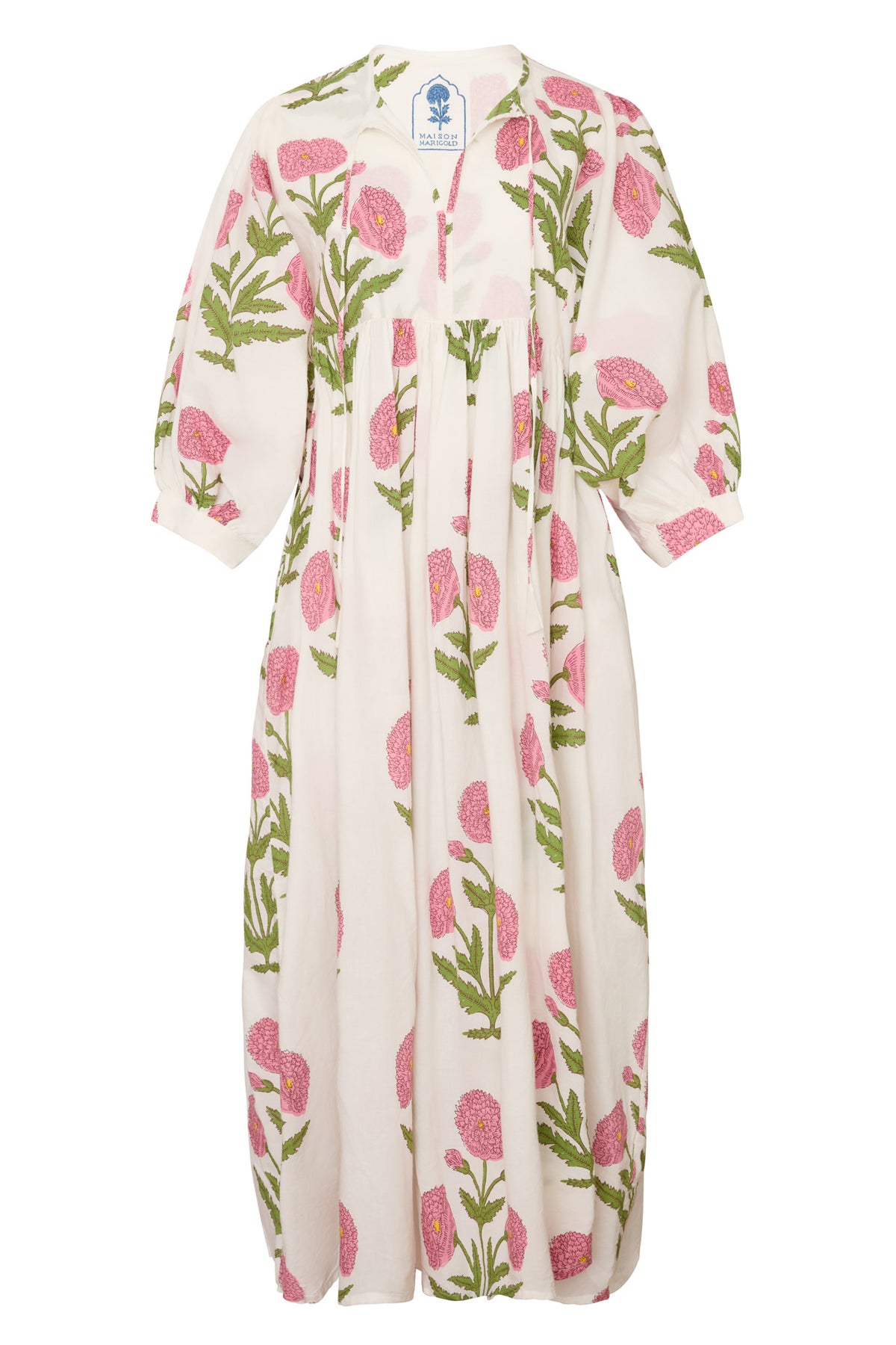 Taj Maxi Dress in Pink Flower