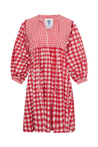Taj Mini Dress in Red Gingham