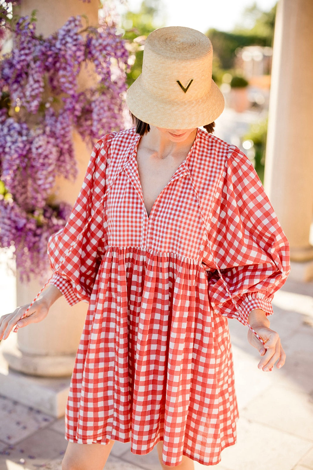 Taj Mini Dress in Red Gingham