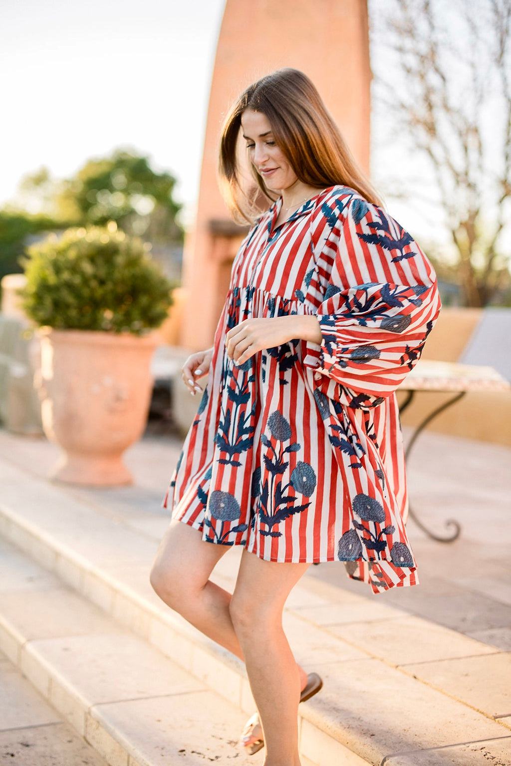 Taj Mini Dress in Red Gingham