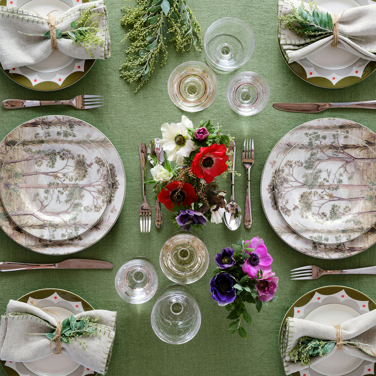 Kit Kemp Tall Trees Dinner Plates, Set of 4