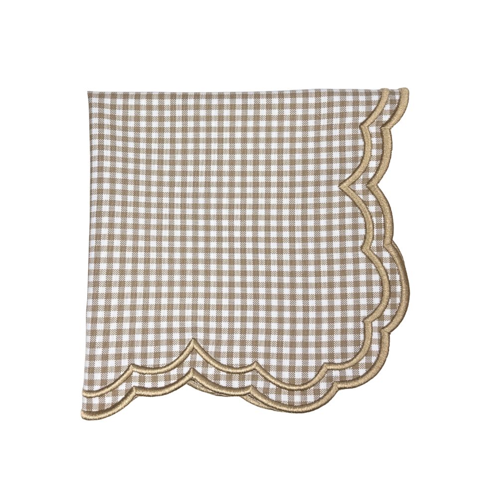 Wheat gingham napkin