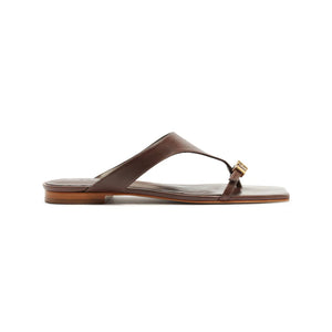 Tana Leather Sandal in Root Brown
