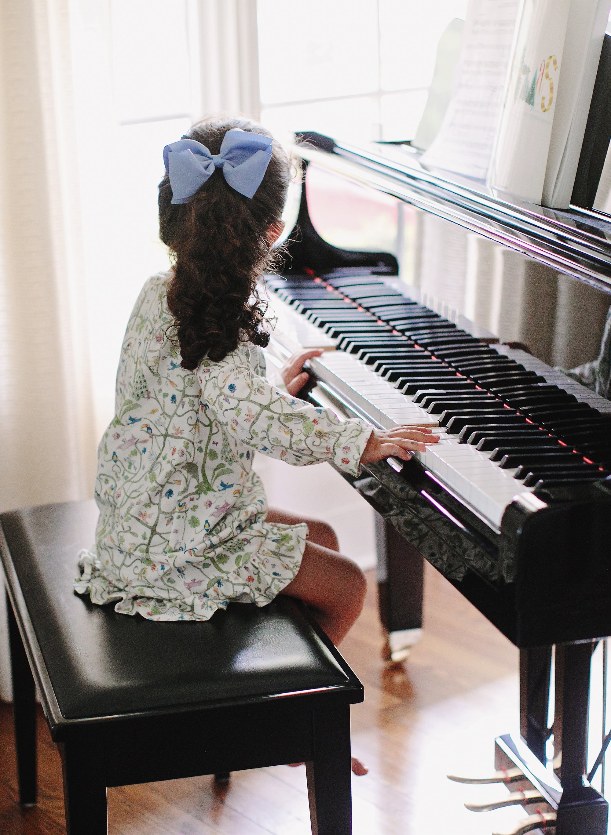 The Sunday Morning Loungewear Dress in Tropical Garden