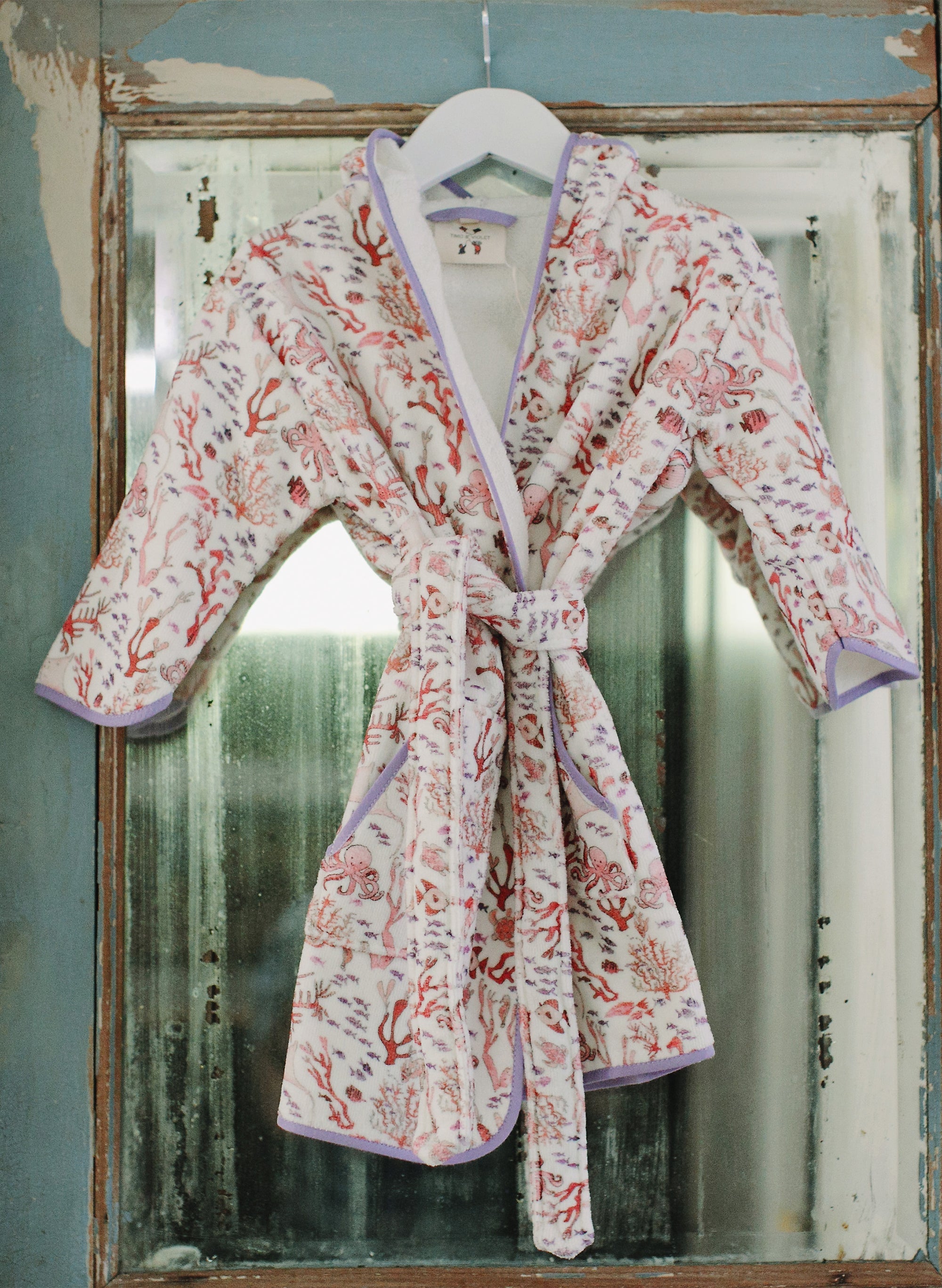 Rosy Coral Reef Bathrobe