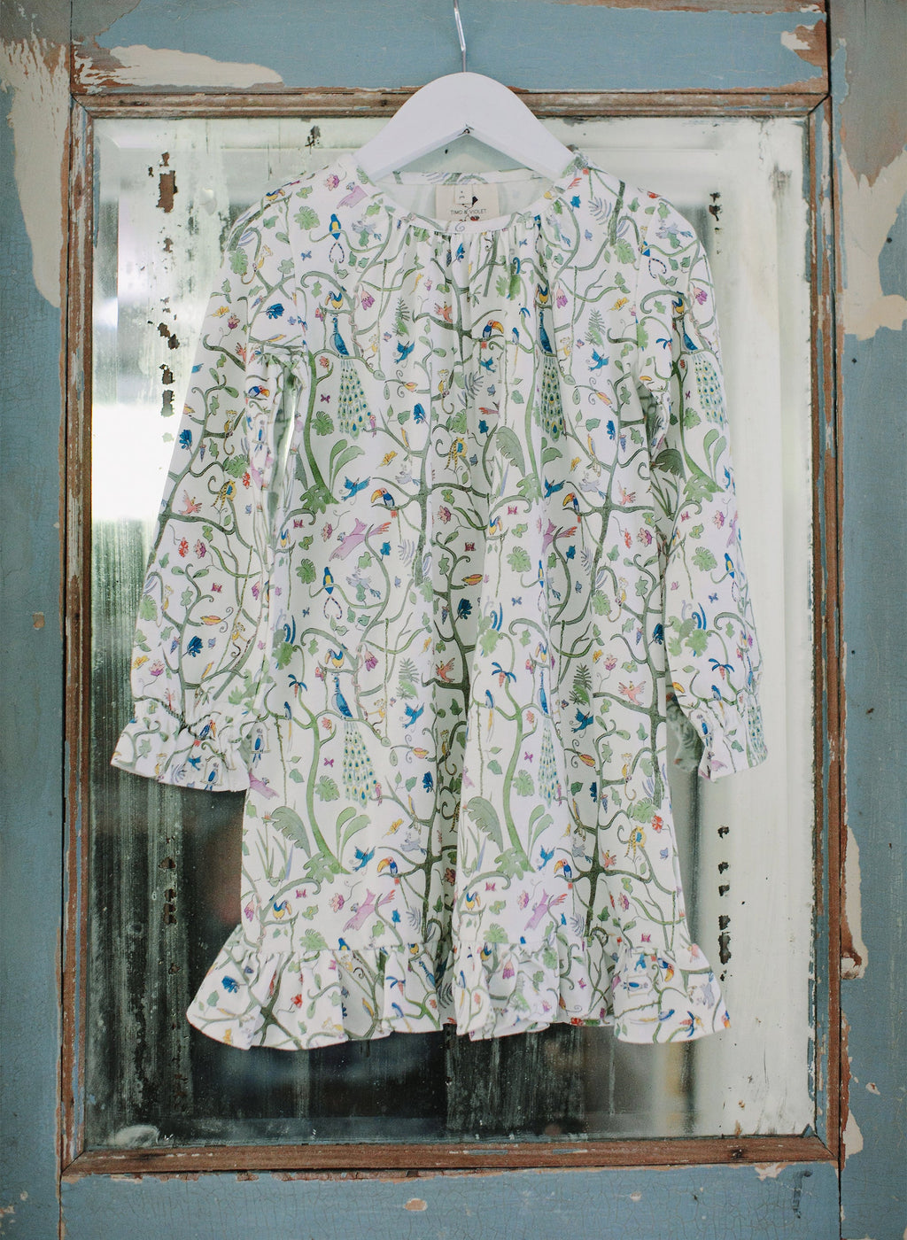 The Sunday Morning Loungewear Dress in Tropical Garden
