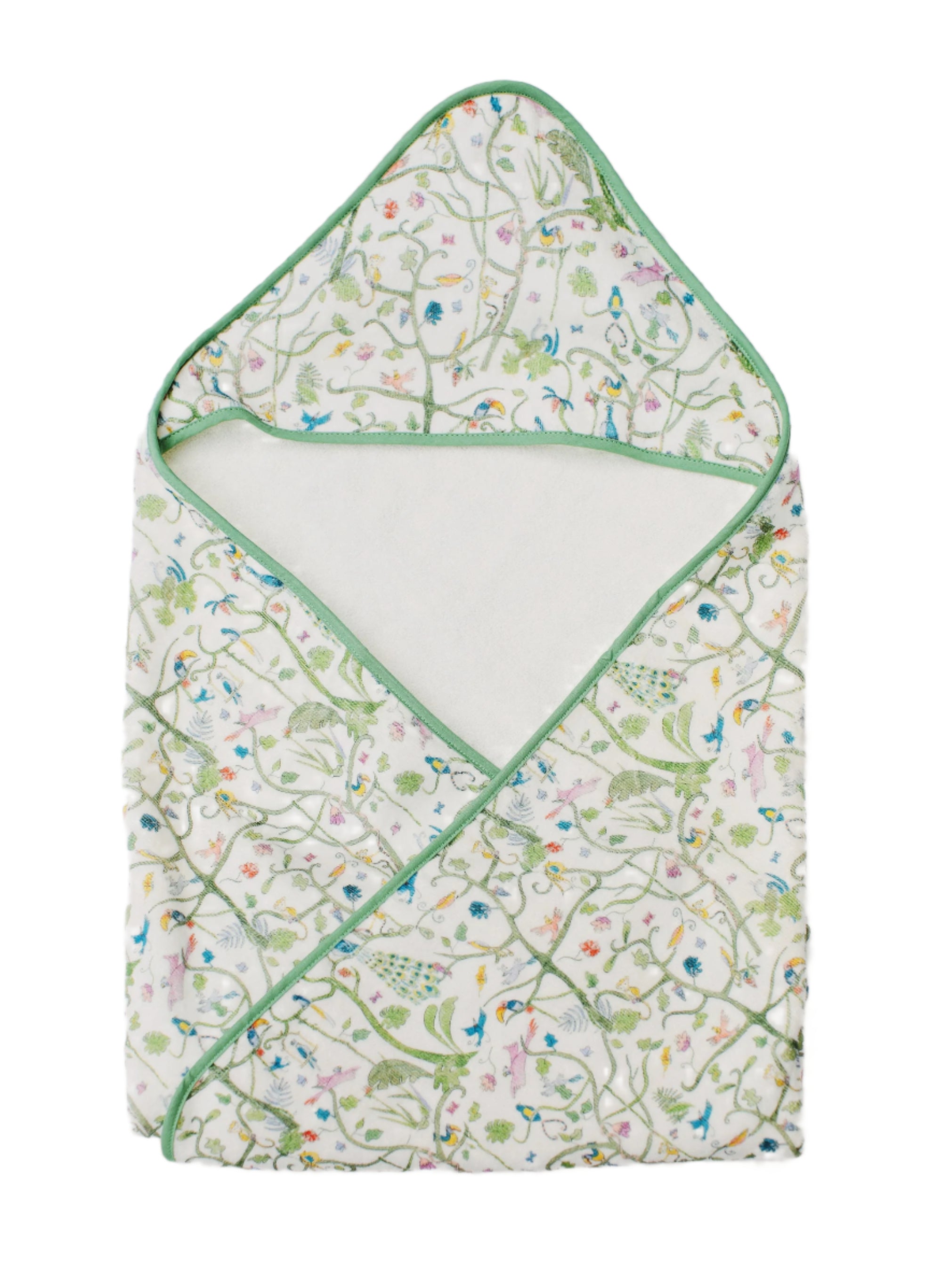 Tropical Garden Hooded Bath Towel