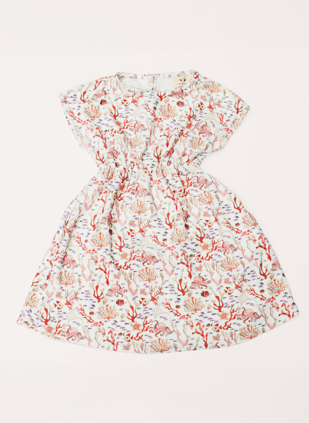 The Delphine Dress in Rosy Coral Reef