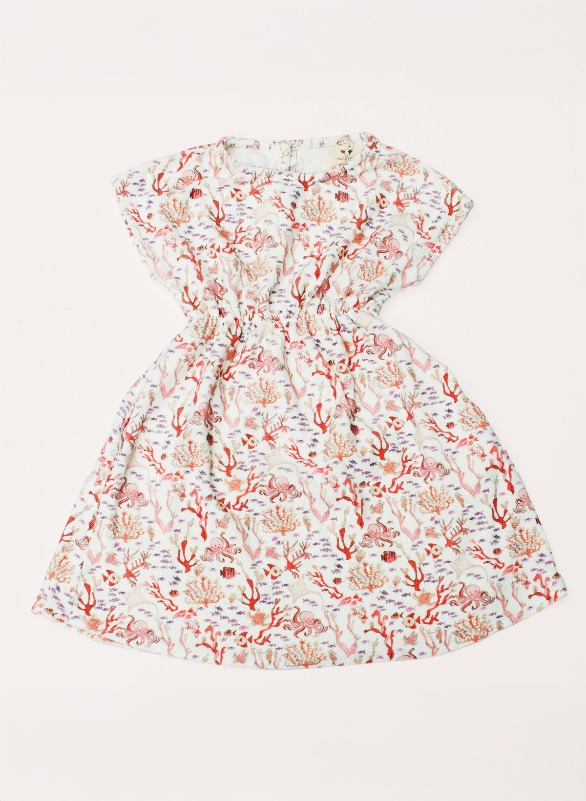The Delphine Dress in Rosy Coral Reef
