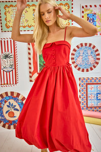 Taryn Dress in True Red