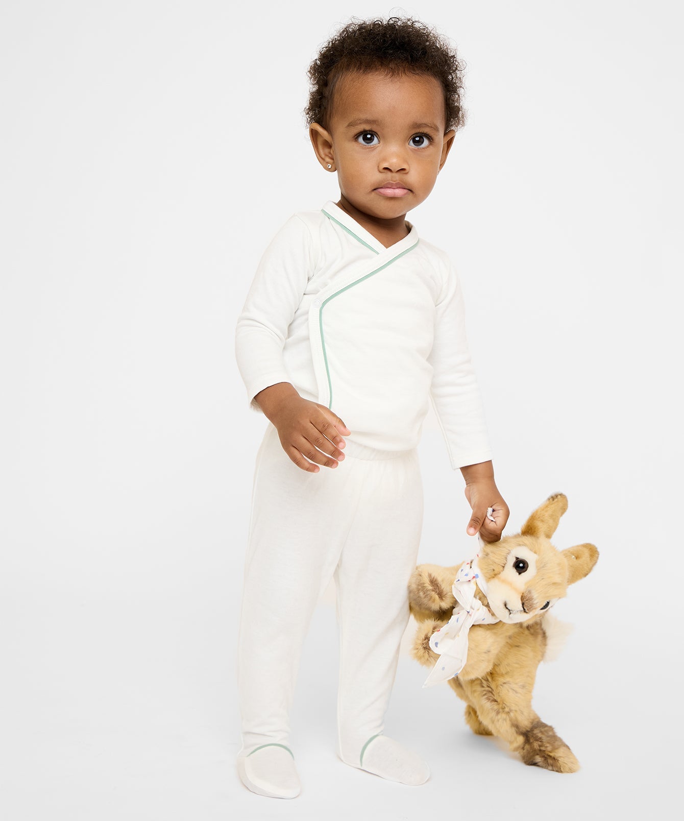 Tatum Baby Pant in Seafoam Piping