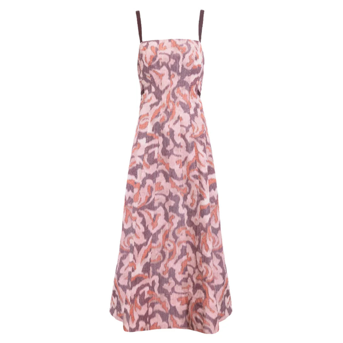 Tavia Dress in Mahogany & Sugarcane Multi