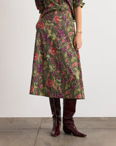Tavia Skirt in Army Multi