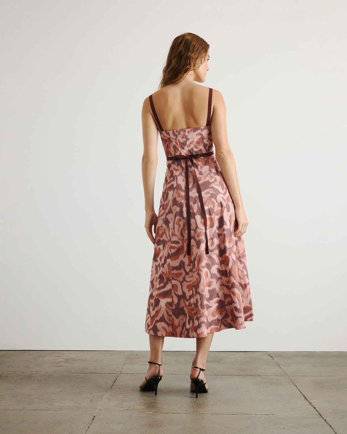 Tavia Dress in Mahogany & Sugarcane Multi