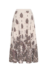 Tavira Skirt in Castle Paisley Ivory