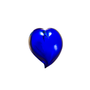 Amore Glass Heart in Blue