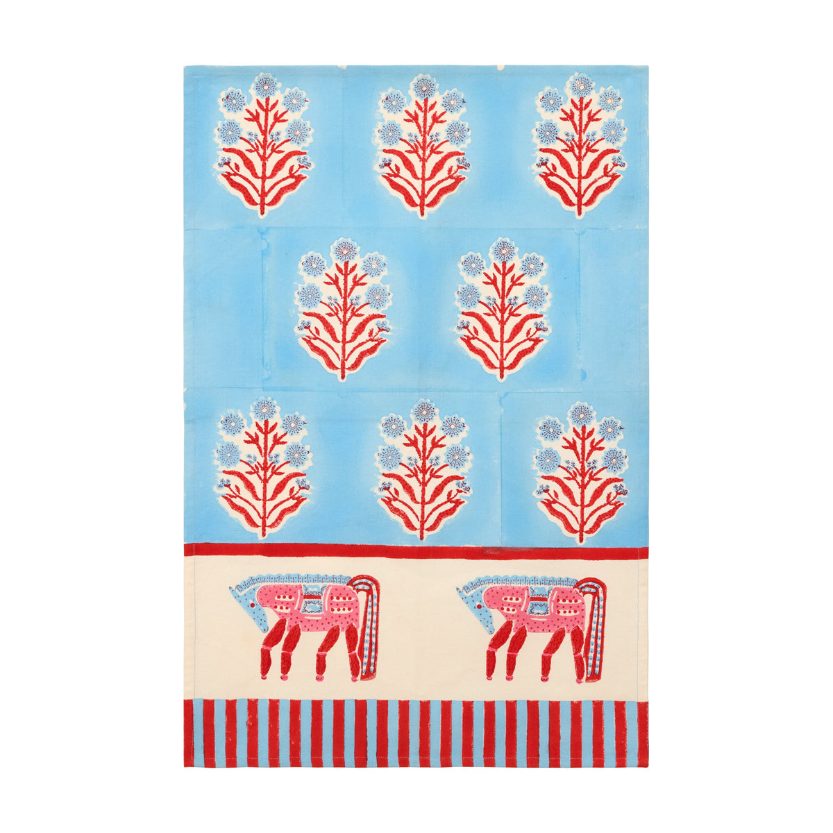 Horse Pink & Blue Tea Towels, Set of 2