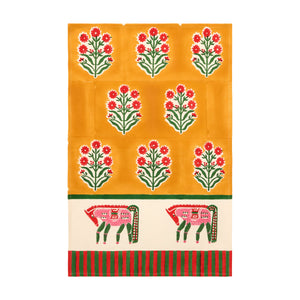 Horse Mustard & Green Tea Towels, Set of 2