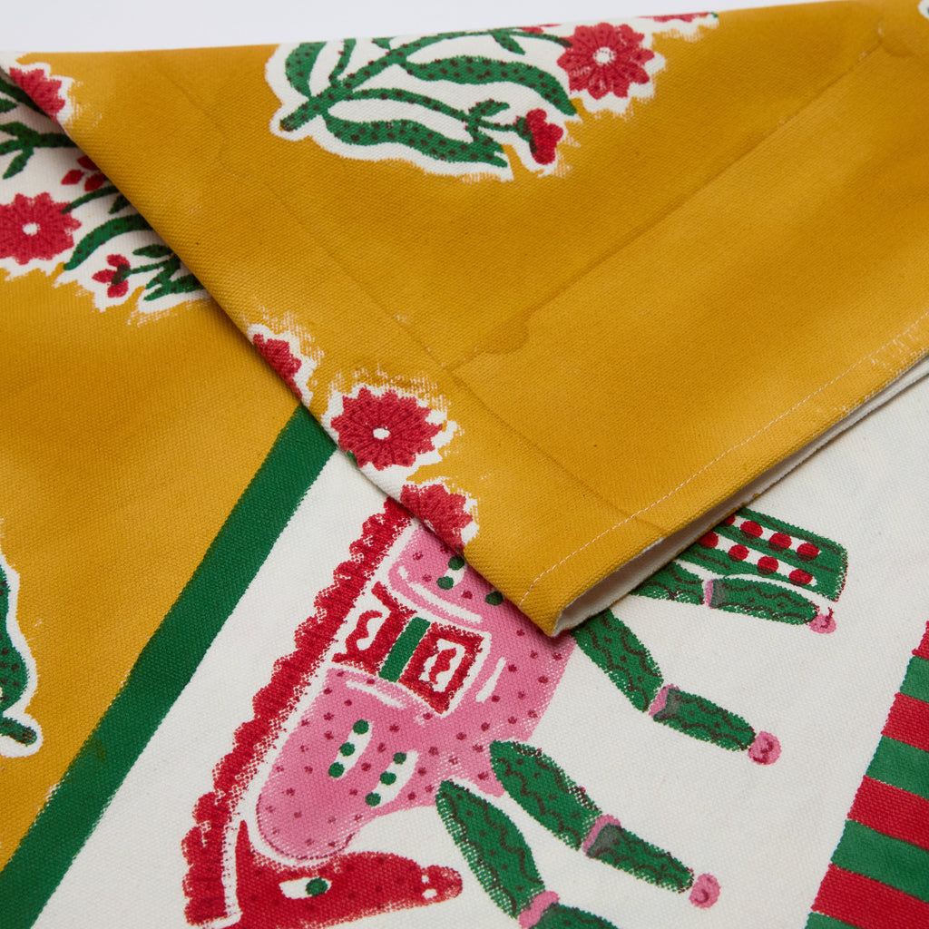 Horse Mustard & Green Tea Towels, Set of 2