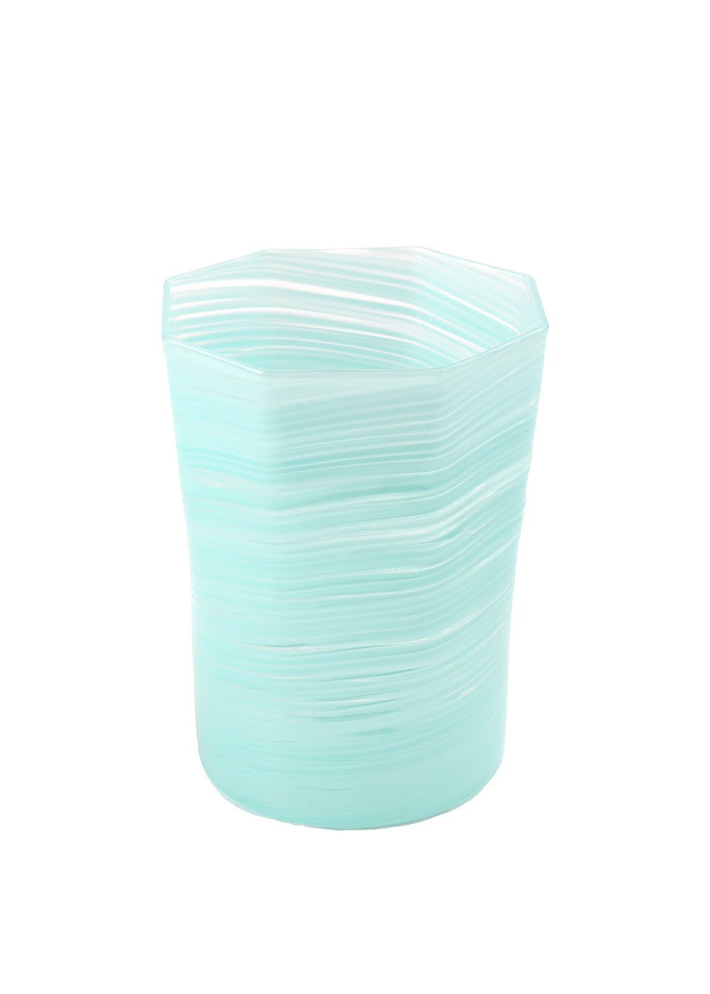 Short Hand Blown Tumbler in Celadon, Set of 6