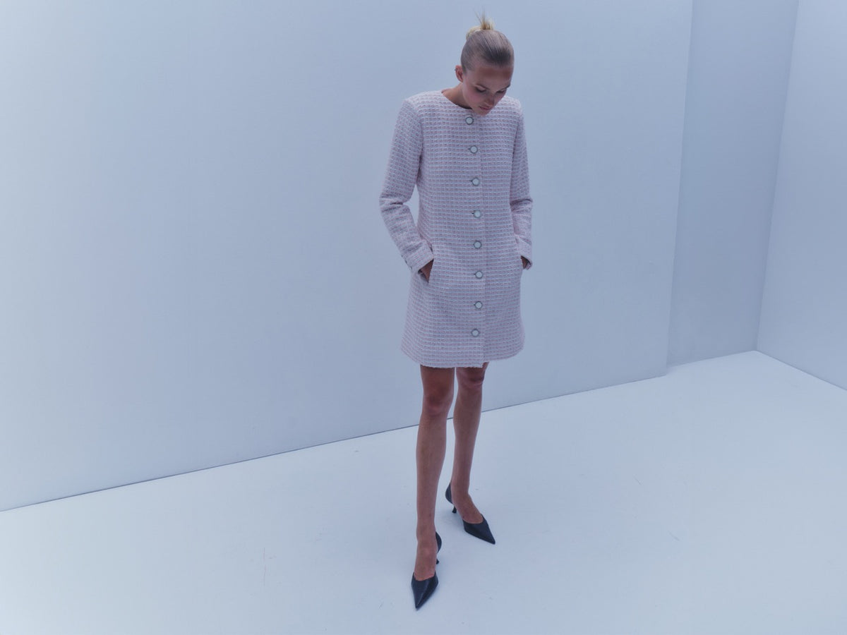 The Teresa Jacket in Pink & White