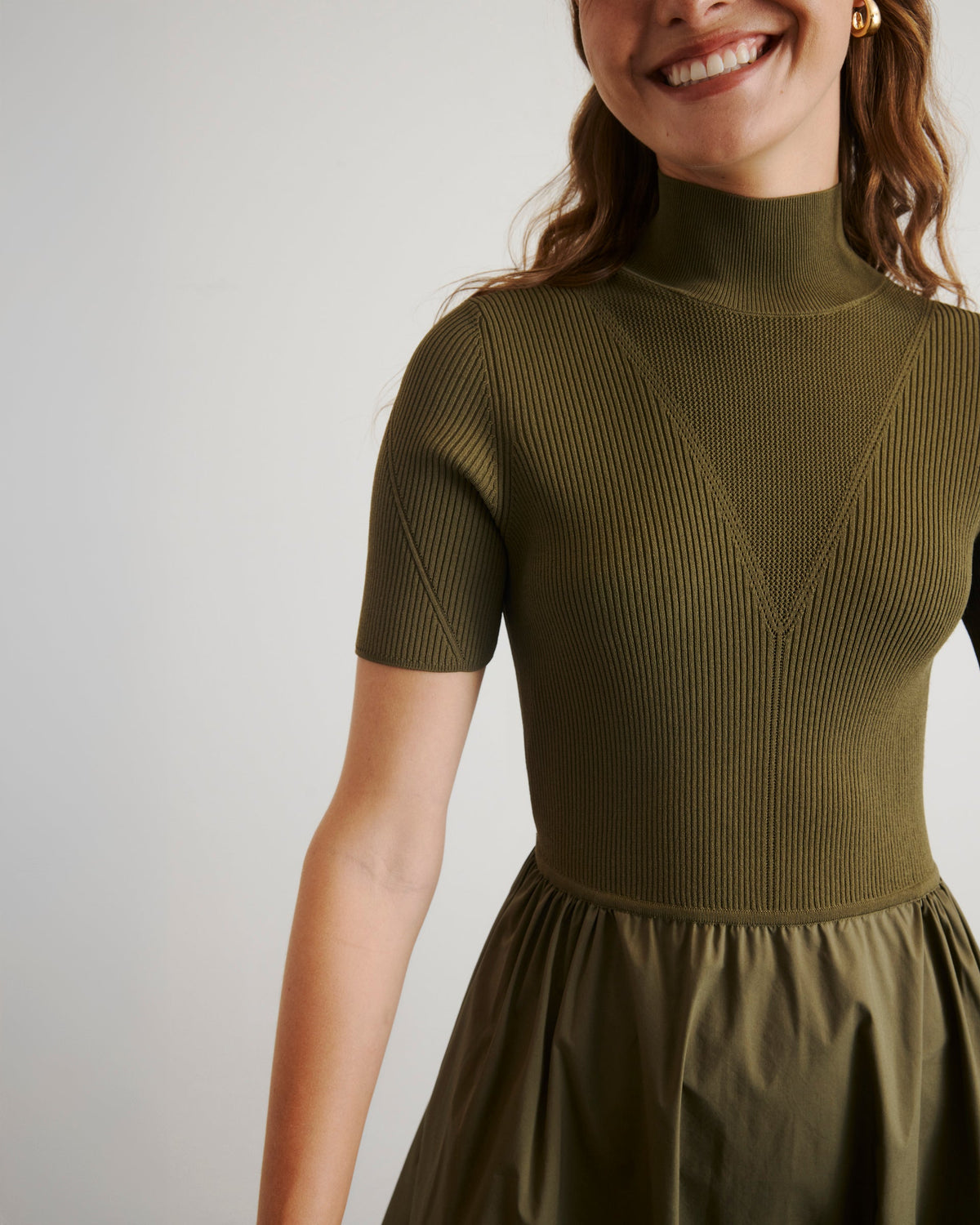 Teresa Knit Dress in Fern