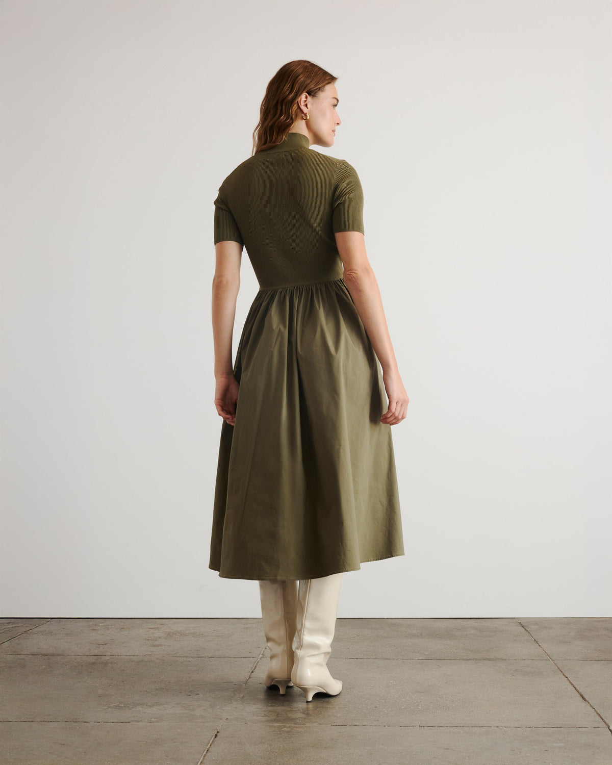 Teresa Knit Dress in Fern