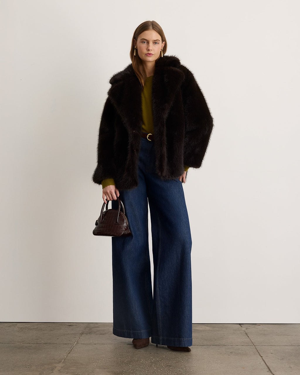 Terri Coat in Dark Fig