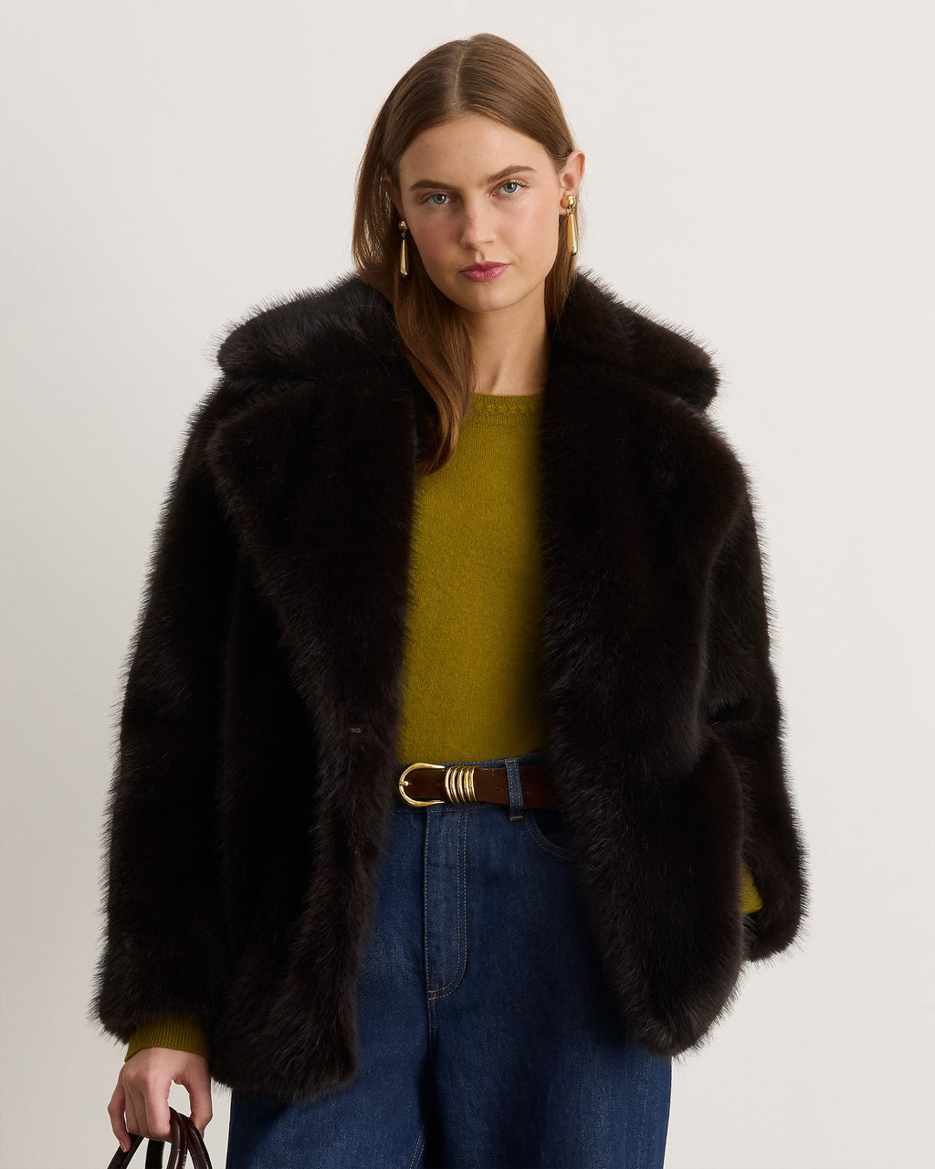 Terri Coat in Dark Fig