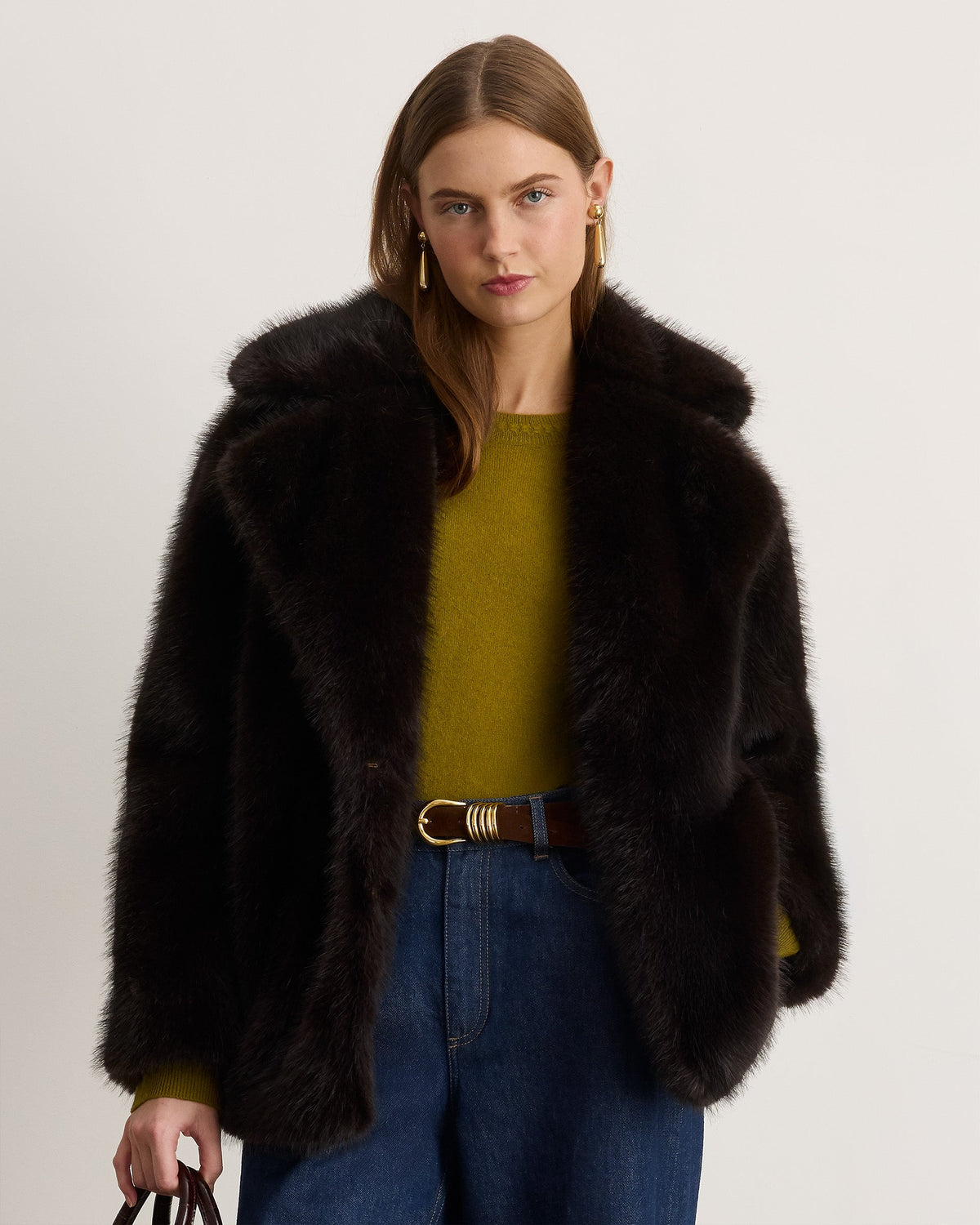 Terri Coat in Dark Fig