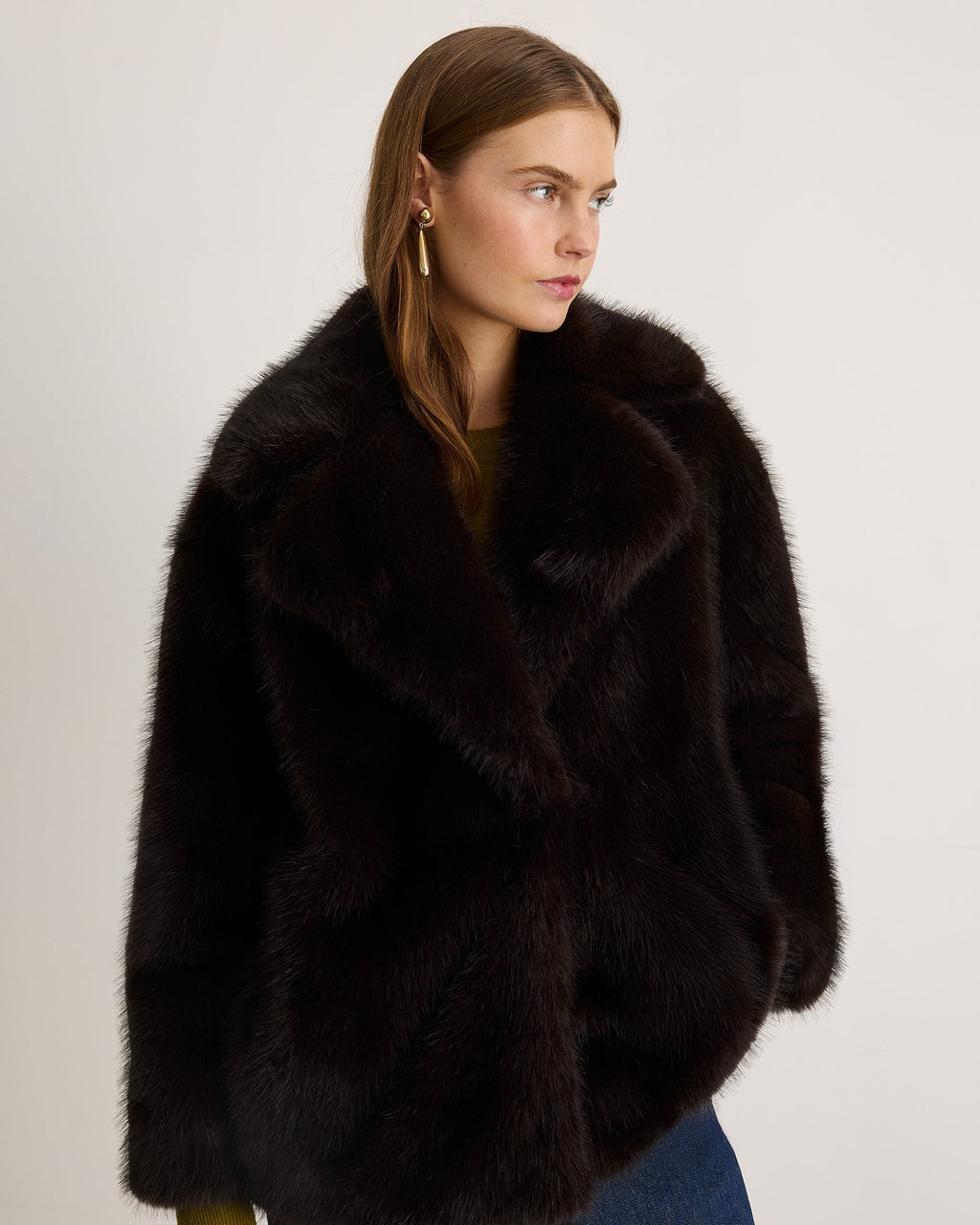 Terri Coat in Dark Fig