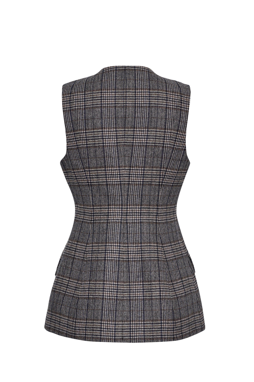 Tess Vest in Keighley Plaid Grey