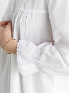 Tessa White Cotton Nightgown