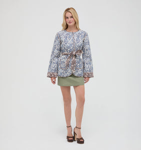 The Aspen Jacket in Chedworth Paisley Blue