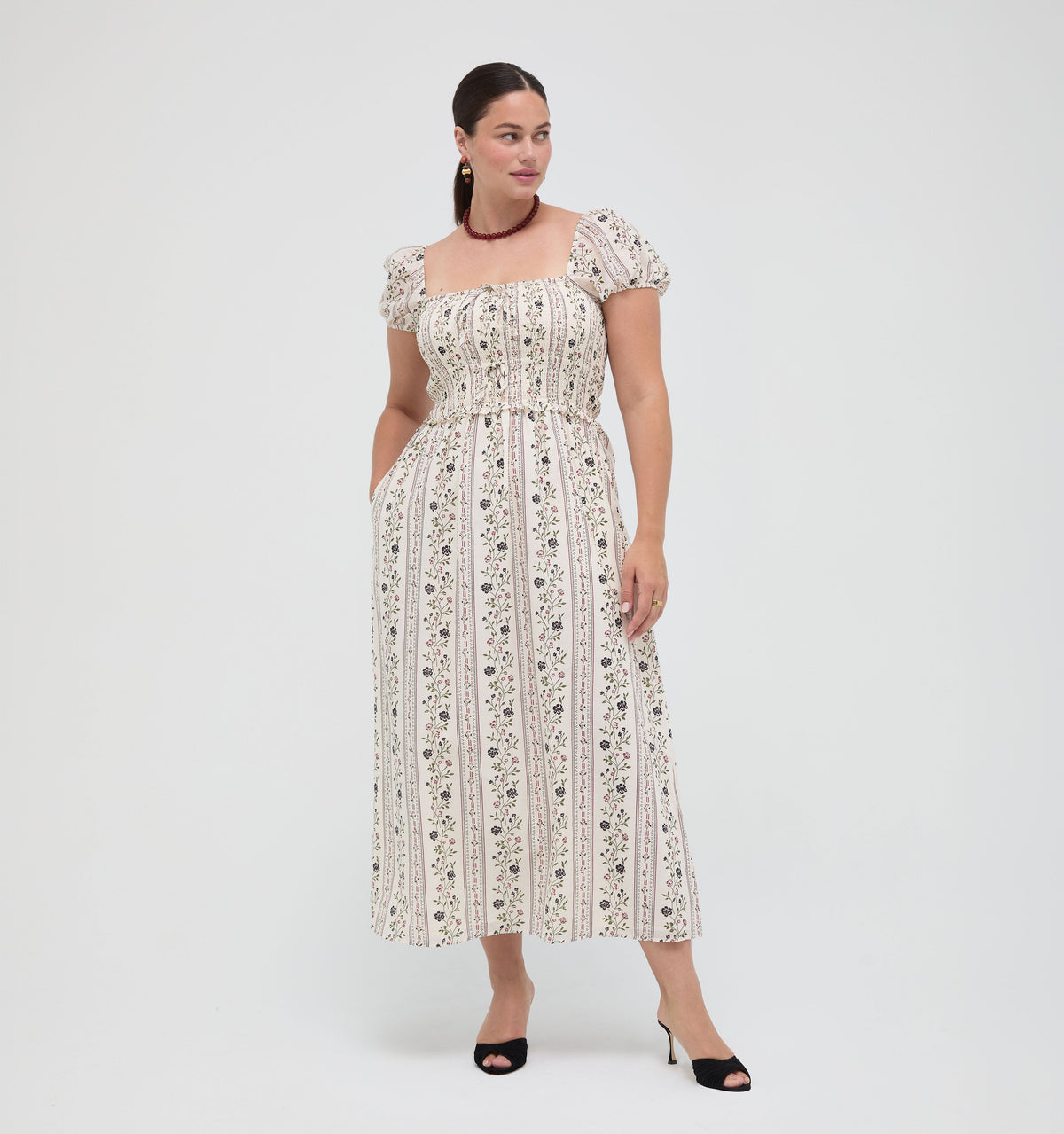 The Aster Nap Dress in Kelmscott Ribbon Stripe