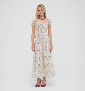The Aster Nap Dress in Kelmscott Ribbon Stripe