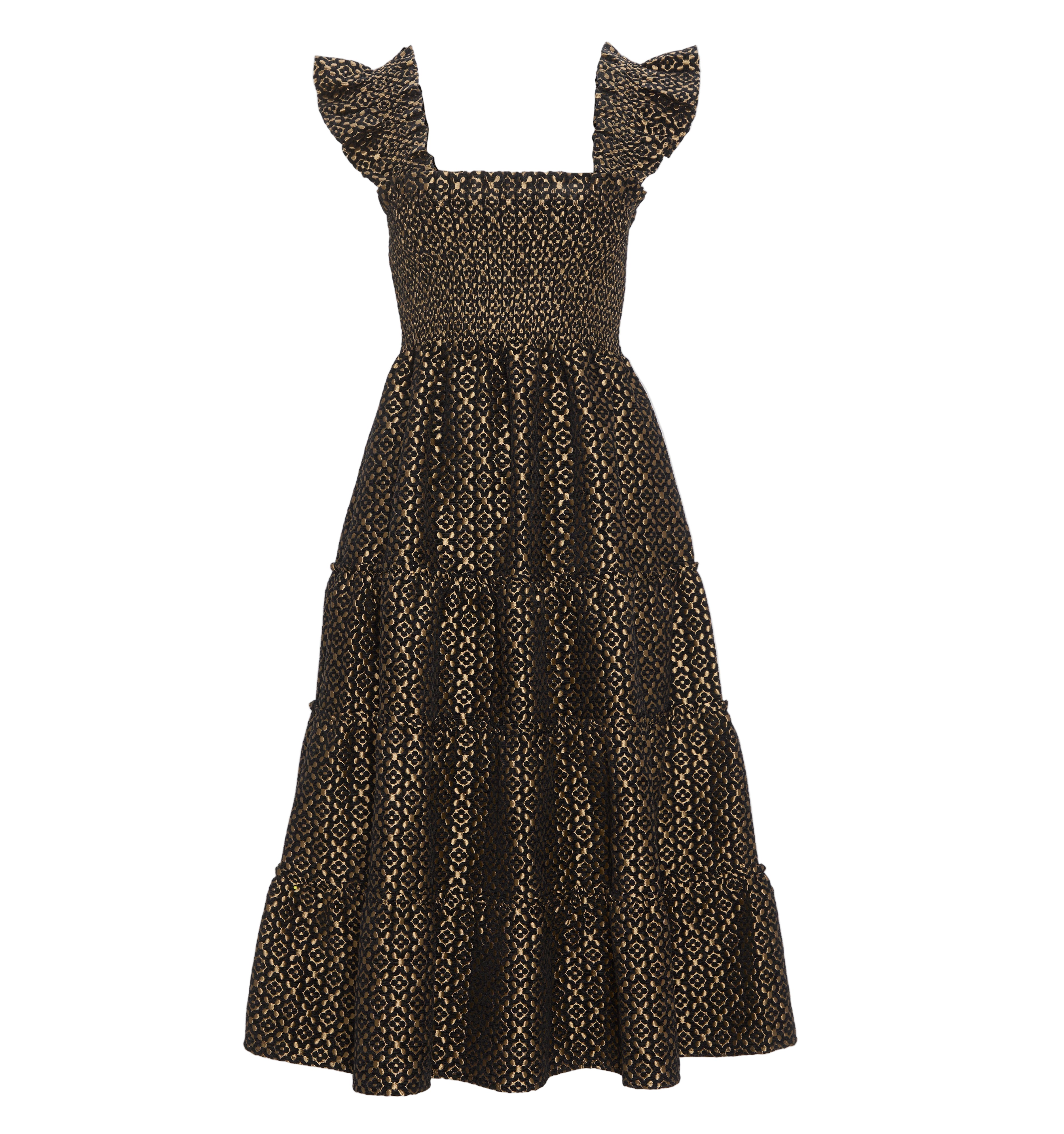 The Ellie Nap Dress in Metallic Brocade