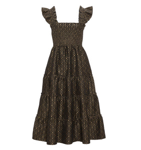 The Ellie Nap Dress in Metallic Brocade