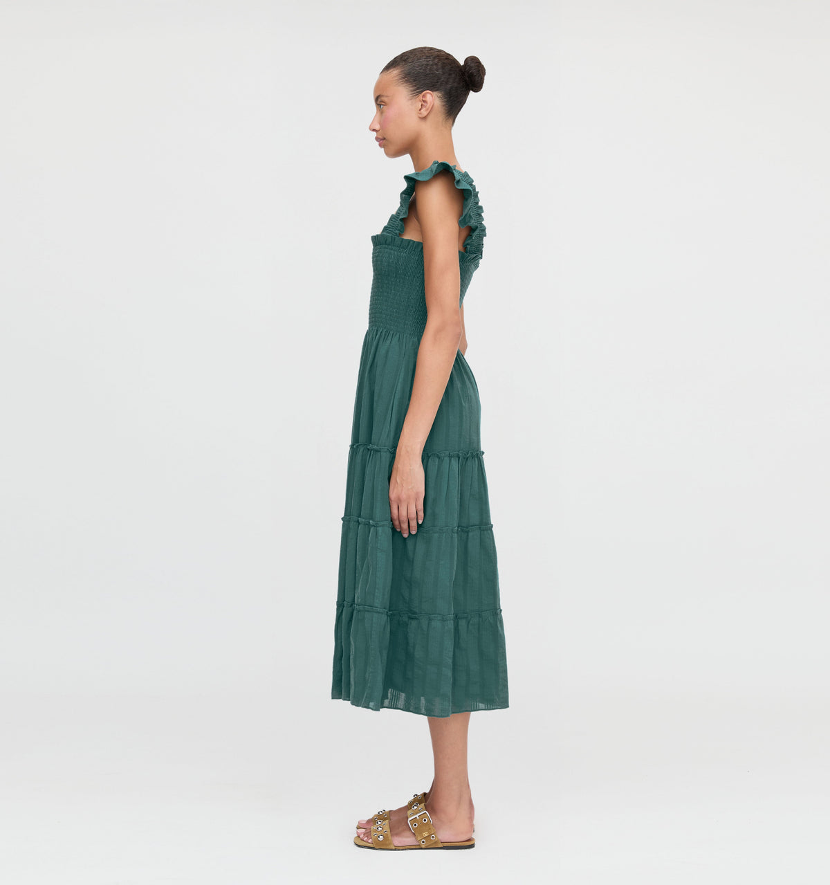 The Ellie Nap Dress in Midnight Green