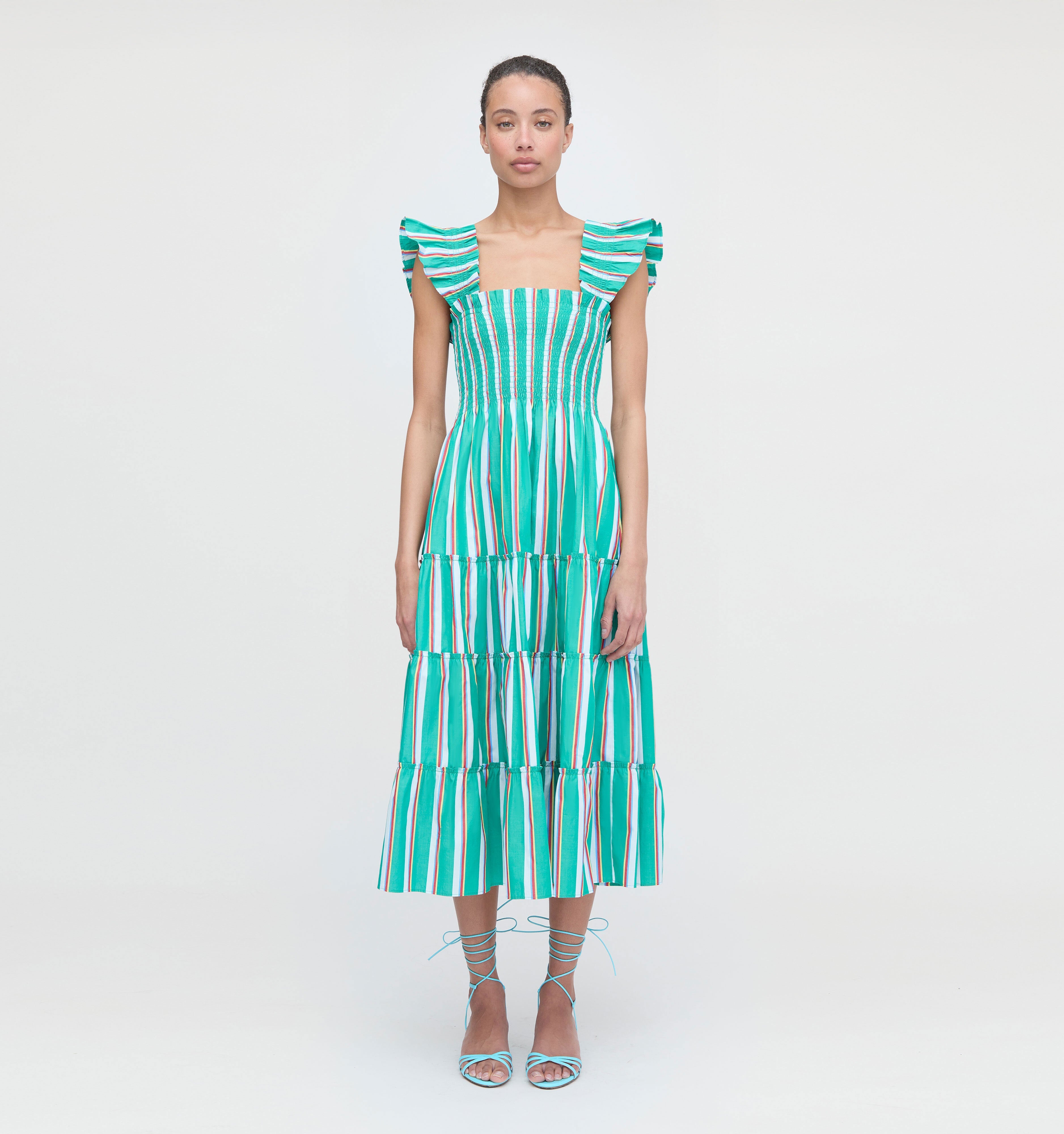 The Ellie Nap Dress in Sunset Stripe