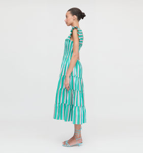 The Ellie Nap Dress in Sunset Stripe