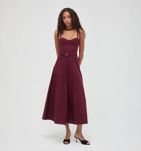 The Fiona Dress in Mulberry