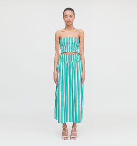 The Delphine Nap Skirt in Sunset Stripe