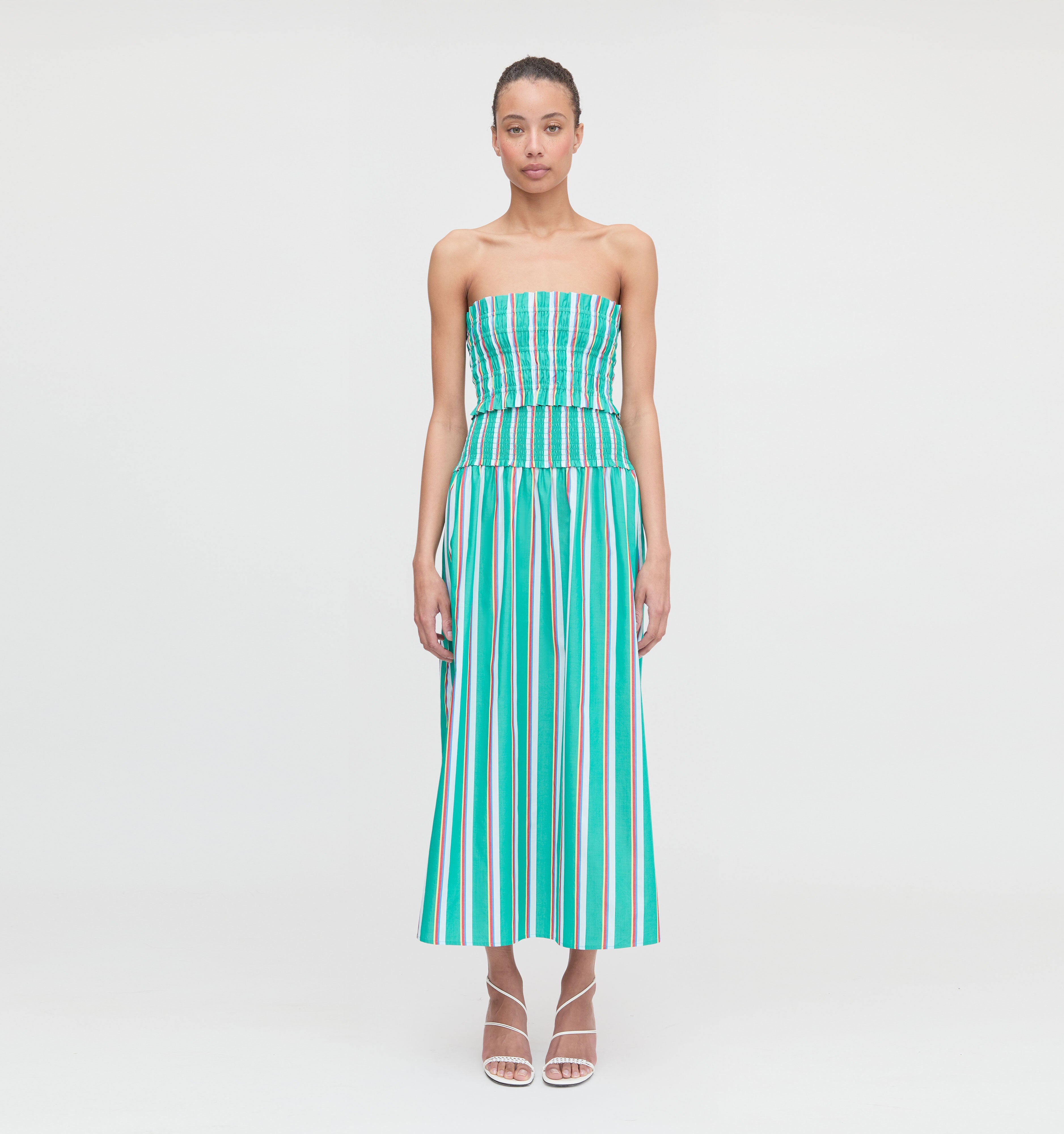The Delphine Nap Skirt in Sunset Stripe