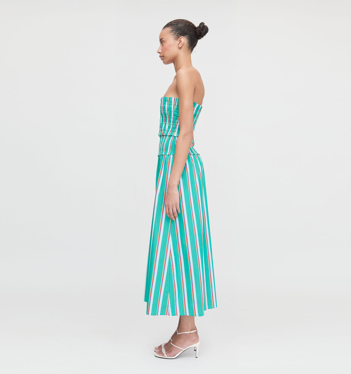 The Delphine Nap Skirt in Sunset Stripe