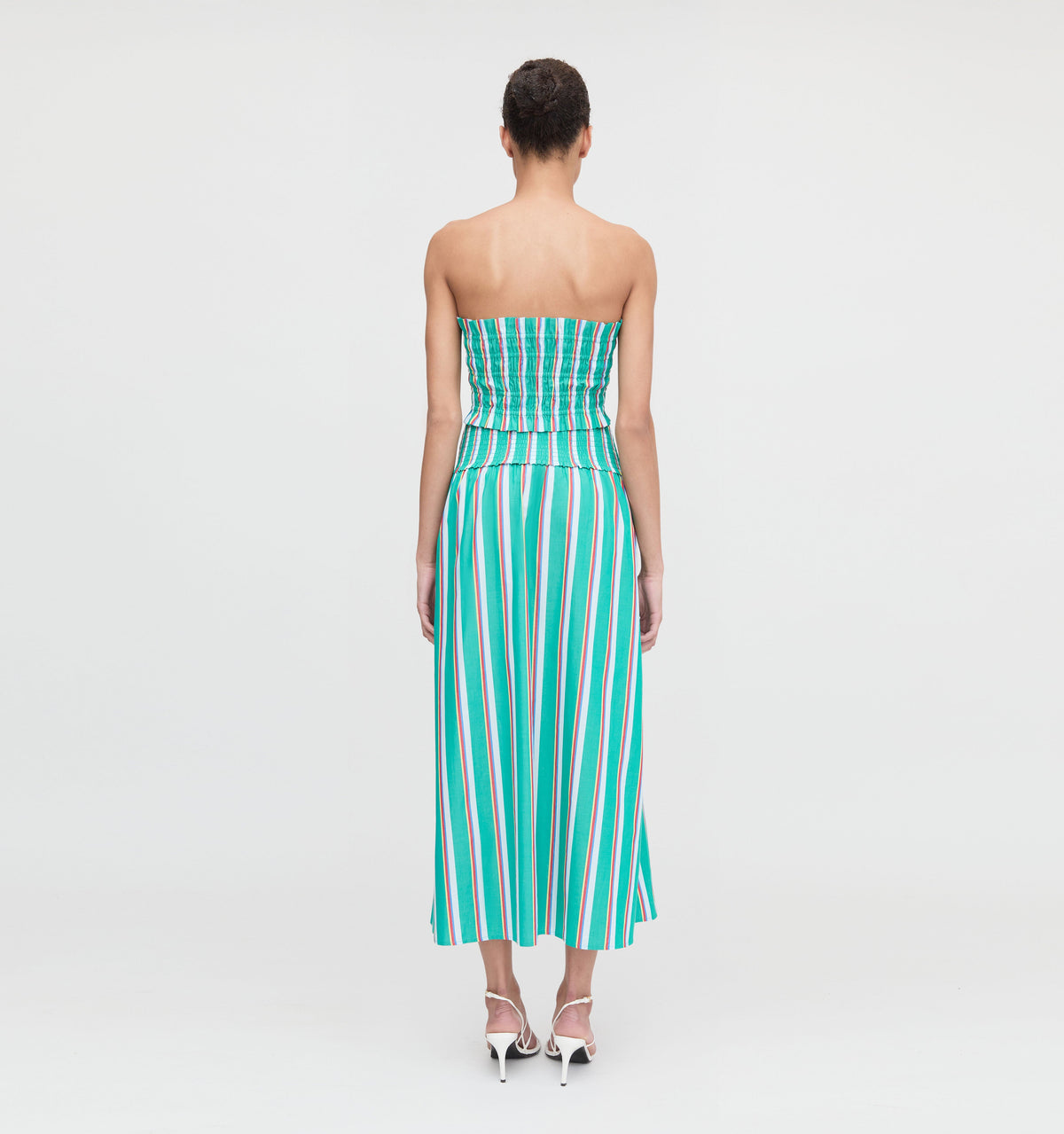 The Delphine Nap Skirt in Sunset Stripe