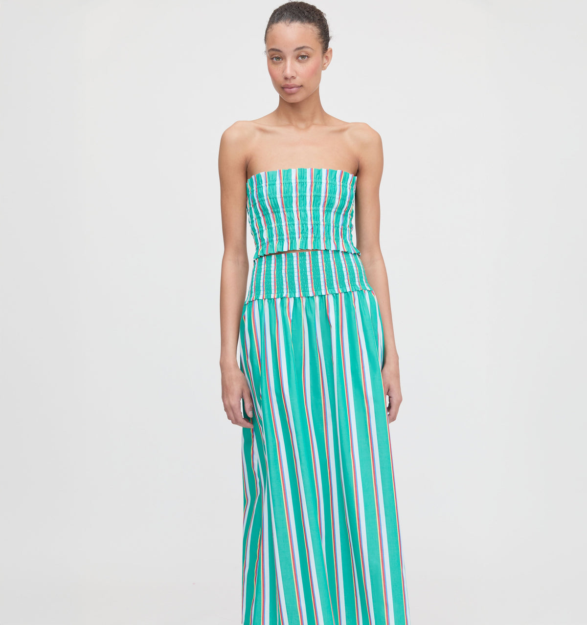 The June Nap Top in Sunset Stripe